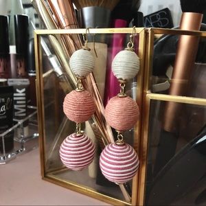 New Pink and Fun 3 Ball Drop Bon Bon Earrings